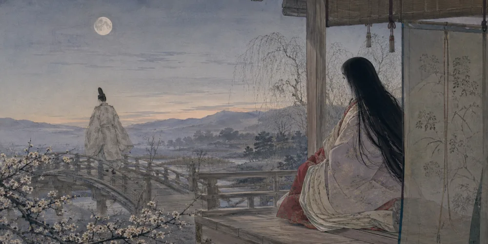 「有明の つれなく見えし 別れより」の情景画