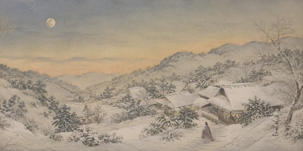 「朝ぼらけ 有明の月と 見るまでに」の情景画