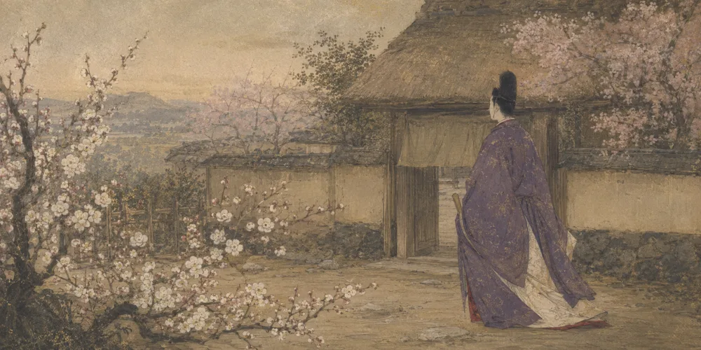 「人はいさ 心も知らず ふるさとは」の情景画