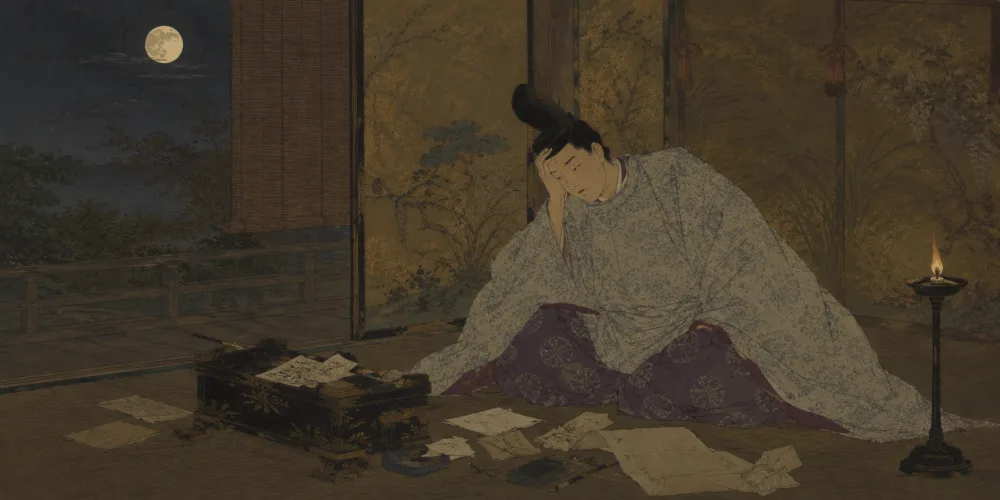 「あふことの たえてしなくば なかなかに」の情景画