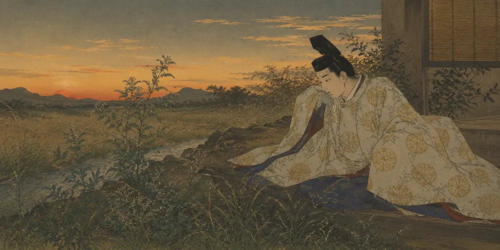 「かくとだに えやはいぶきの さしも草」の情景画
