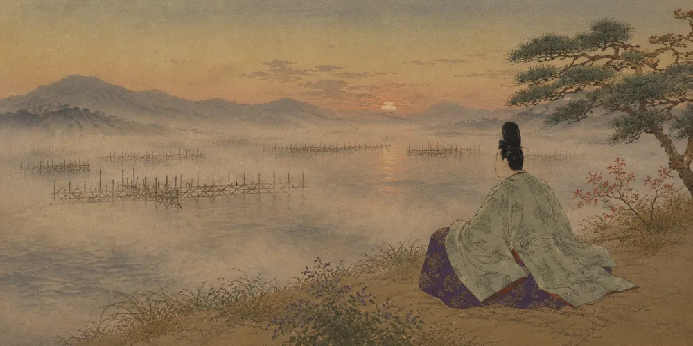 「朝ぼらけ 宇治の川霧 絶え絶えに」の情景画