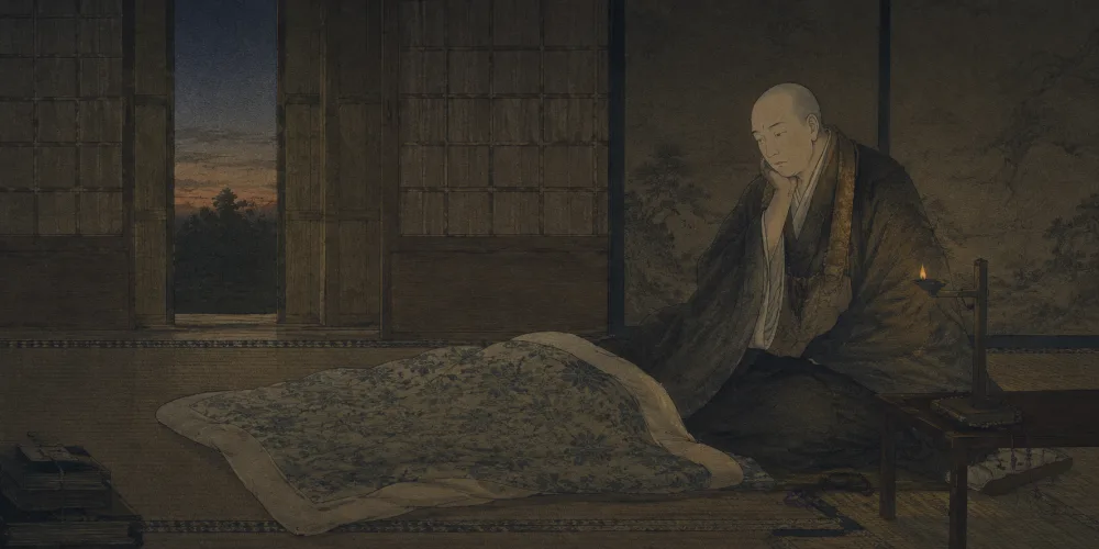 「夜もすがら 物思ふころは 明けやらで」の情景画