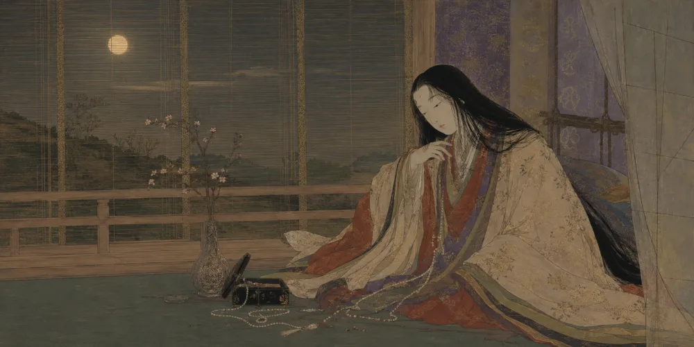 「玉の緒よ たえなばたえね ながらへば」の情景画